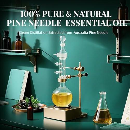 SU JUABA 118 ml Kiefern-Nadel-Ätherisches Öl, 100 % Natürlich, Aromatherapie-Öl für Diffuser, Haut, Haare, Kerzen- & Seifenherstellung