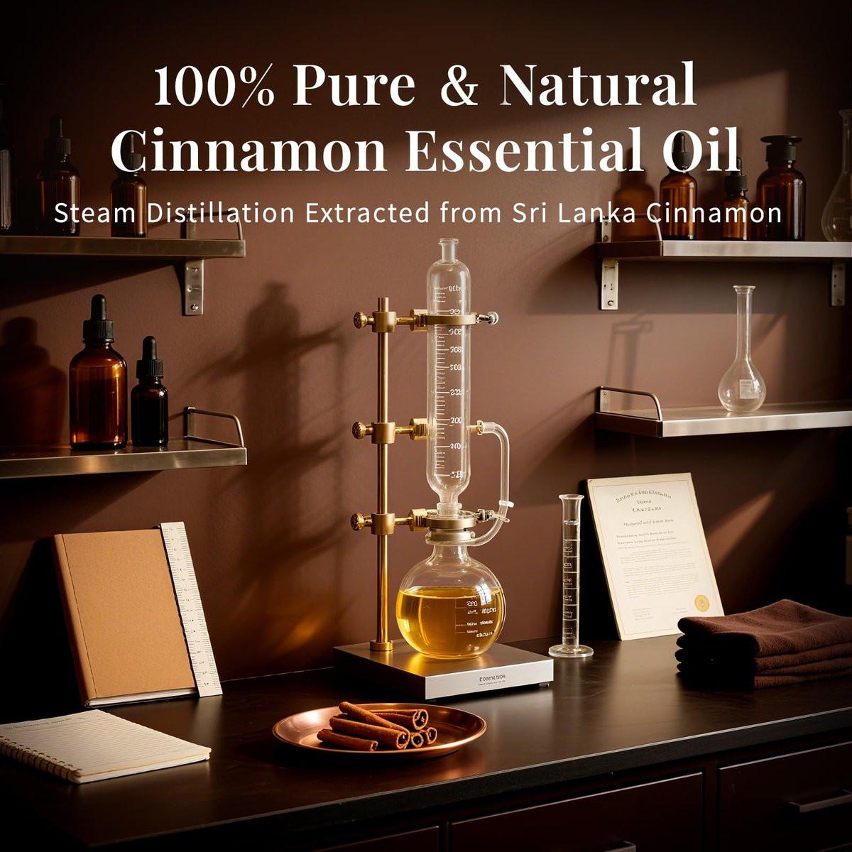 SU JUABA Zimtöl 118 ml, 100% reines Naturöl für Diffuser, Massage, Hautpflege, Aromatherapie, DIY-Kerzen, Seifen & Haushaltsreinigung
