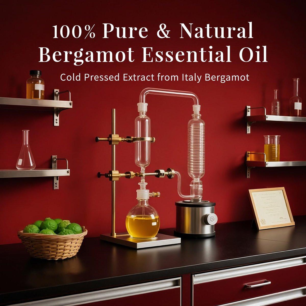 SU JUABA Bergamot-Öl 118 ml – 100% reines natürliches ätherisches Öl für Aromatherapie, Diffuser, Haut und Haare