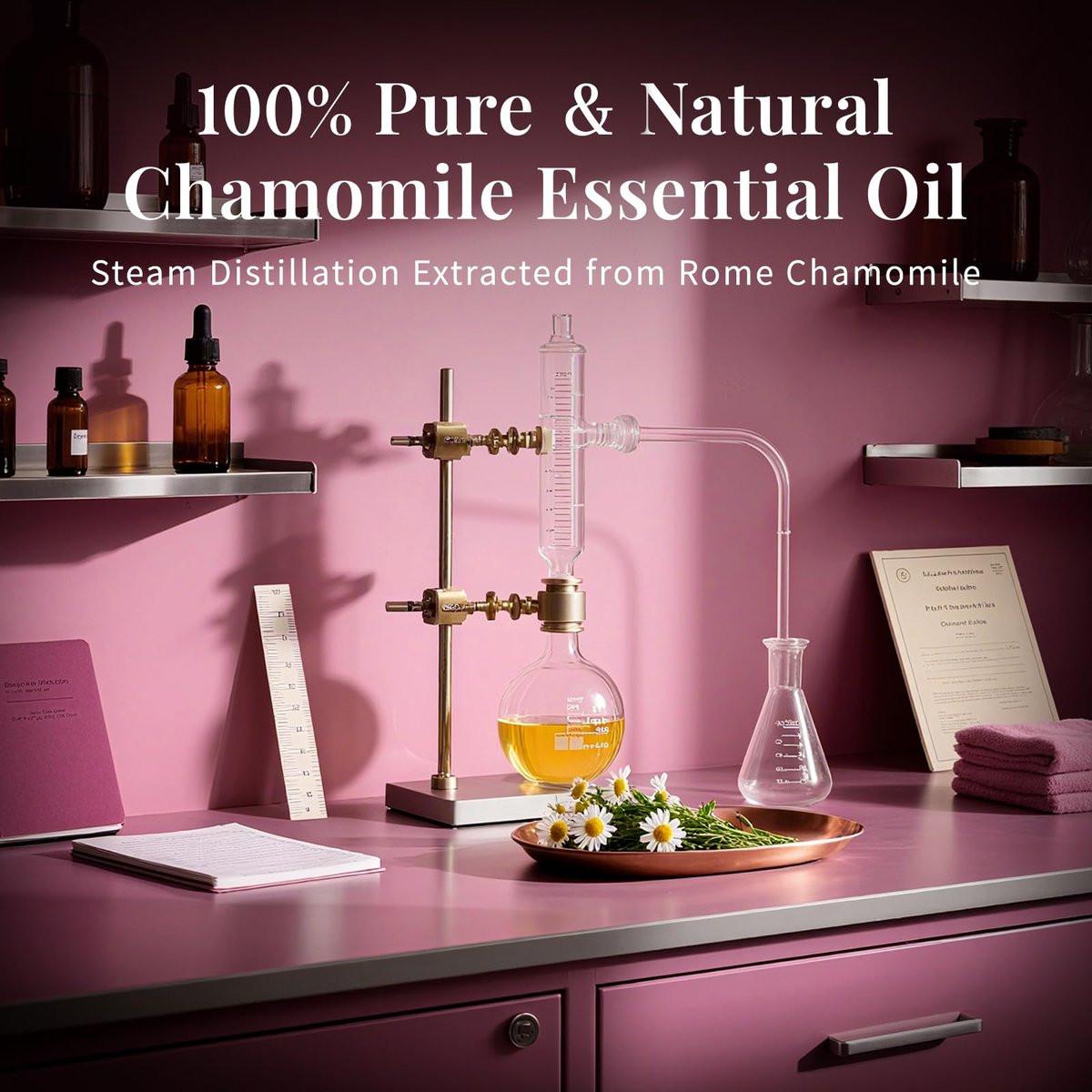 SU JUABA Kamillen Ätherisches Öl 118 ml – 100 % rein natürlich für Entspannung, Hautpflege, Massage, Schlaf & Aromatherapie