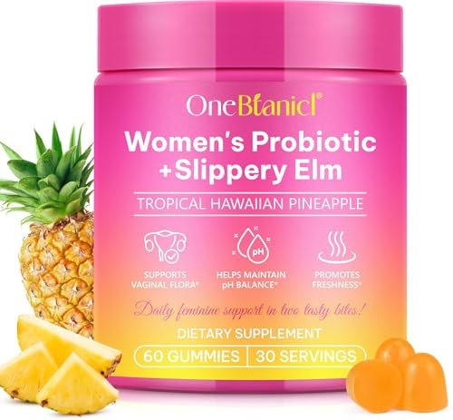 bnHUlMXw Weibliche Probiotika Gummibärchen – Vaginale Probiotika für Frauen – pH-Balance, gesunder Geruch, Immununterstützung – mit Ulmenrinde (60 Gummibärchen)
