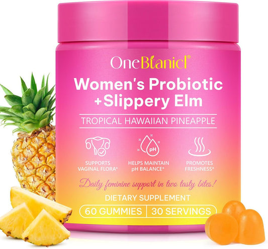 bnHUlMXw Weibliche Probiotika Gummibärchen – Vaginale Probiotika für Frauen – pH-Balance, gesunder Geruch, Immununterstützung – mit Ulmenrinde (60 Gummibärchen)