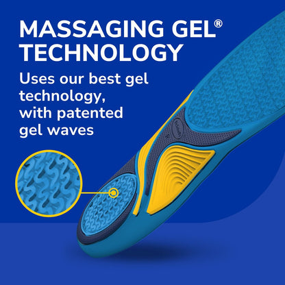 Dr. Scholl’s Energizing Comfort Damen Einlegesohlen für den Alltag mit Massagegel – klinisch bestätigt, ganztägige Energie und Komfort, patentiertes Triple-Gel-Design, stoßdämpfend, Fußgewölbestütze: 2 Paar