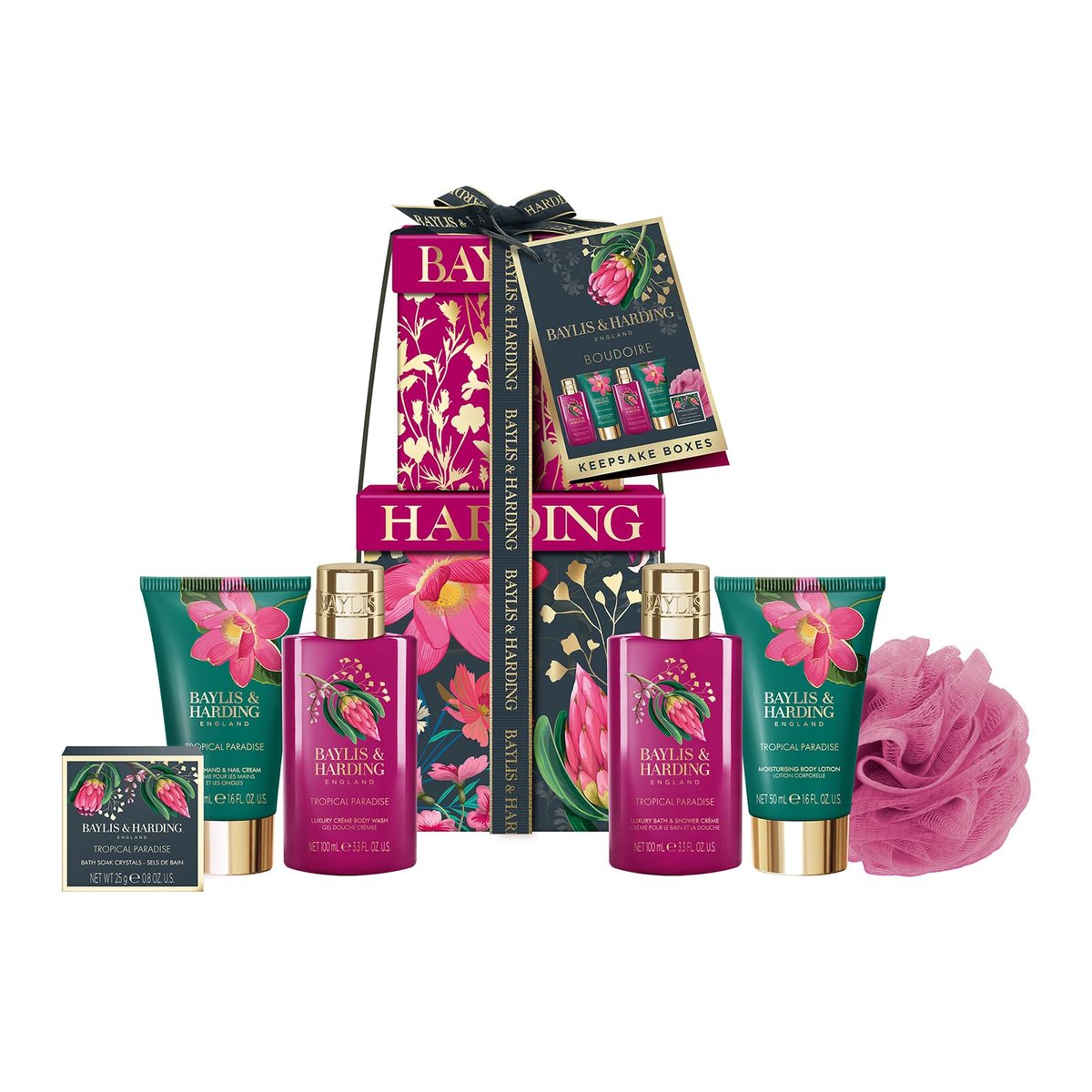 Baylis & Harding Boudoire Tropical Paradise Luxus Verwöhn-Geschenkset – Vegan-freundlich