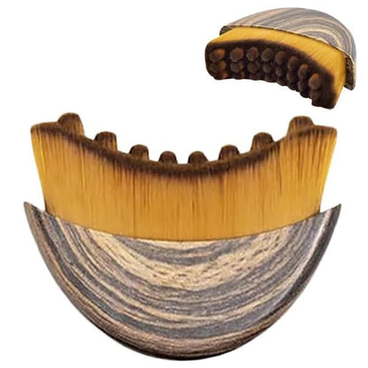 Lymphatische Kontur-Gesichtsbürste aus Holz – Trockenbürste für Gesichtslymphdrainage, Kiefer- und Kinnkonturierung, ergonomisches Design zur Entspannung und Formung