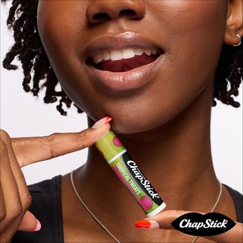 ChapStick Lippenpflege Tropical Treats Kollektion (9 Sticks) – Electric Tangerine, Fizzy Grape & Zingy Watermelon Lippenbalsam, je 0,15 Unzen