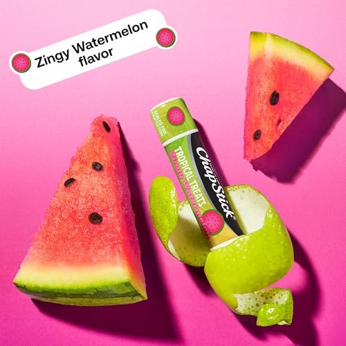 ChapStick Lippenpflege Tropical Treats Kollektion (9 Sticks) – Electric Tangerine, Fizzy Grape & Zingy Watermelon Lippenbalsam, je 0,15 Unzen