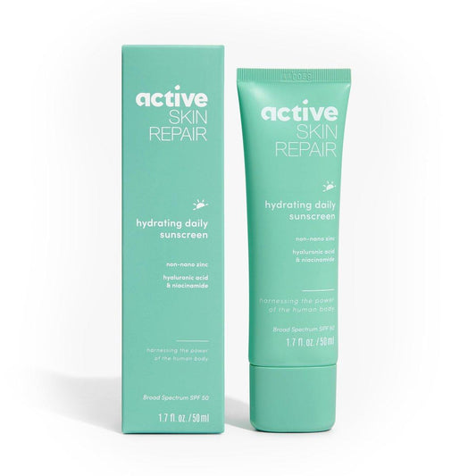 Active Skin Repair SPF 50 EWG-zertifizierte feuchtigkeitsspendende tägliche Sonnencreme und Gesichtsfeuchtigkeitscreme, Nicht-Nano-Zink, ungiftiger Breitbandschutz, mineralischer Gesichtssonnenschutz, 1,7 fl. oz.