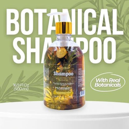 HERBALISTA Virales Kräuter-Shampoo 1000ml – Mit Rosmarin, Zimt, Anis, Nelke, Aloe, Ingwer & Eukalyptus – Stärkt, Regeneriert, Beschleunigt Haarwachstum – 100% Natürlich & Handgefertigt