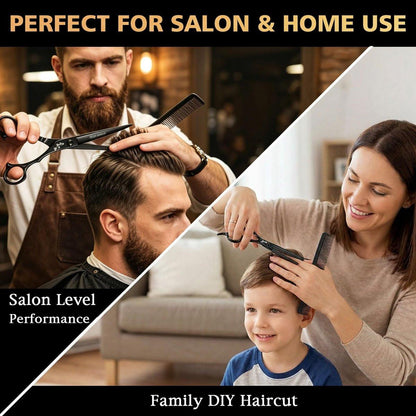 SEIMEIKEN Haarschere und Effilierschere 6,0 Zoll – Professionelle Friseurschere aus japanischem 440C-Edelstahl mit Konvexklinge für ultra-scharfe, saubere Schnitte – für Salon und Zuhause