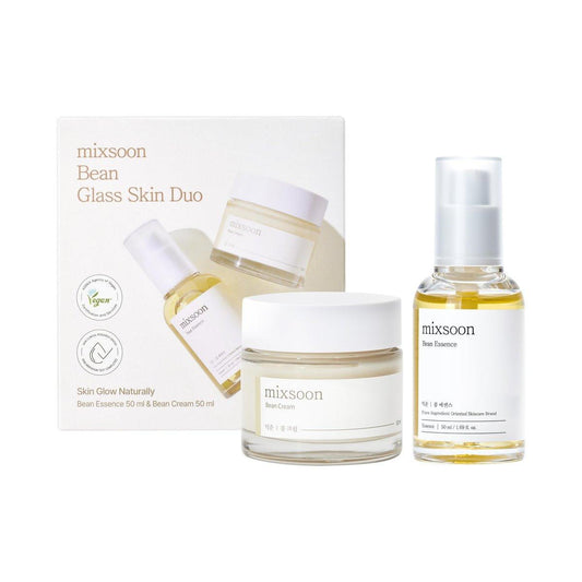 mixsoon Bean Glass Skin Duo – Fermentierte Bohnen-Gesichtspflege: Essenz 50ml + Creme 50ml für Koreanische Glass Skin