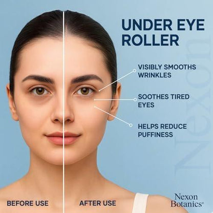 Bio Rizinusöl & Weihrauch Augenroller 10 ml – Natürliche Essenz gegen Augenringe & Fältchen – Leichter Roll-On – Nexon Botanics