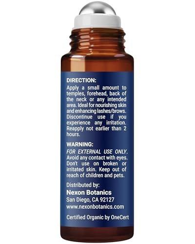 Bio Rizinusöl & Weihrauch Augenroller 10 ml – Natürliche Essenz gegen Augenringe & Fältchen – Leichter Roll-On – Nexon Botanics