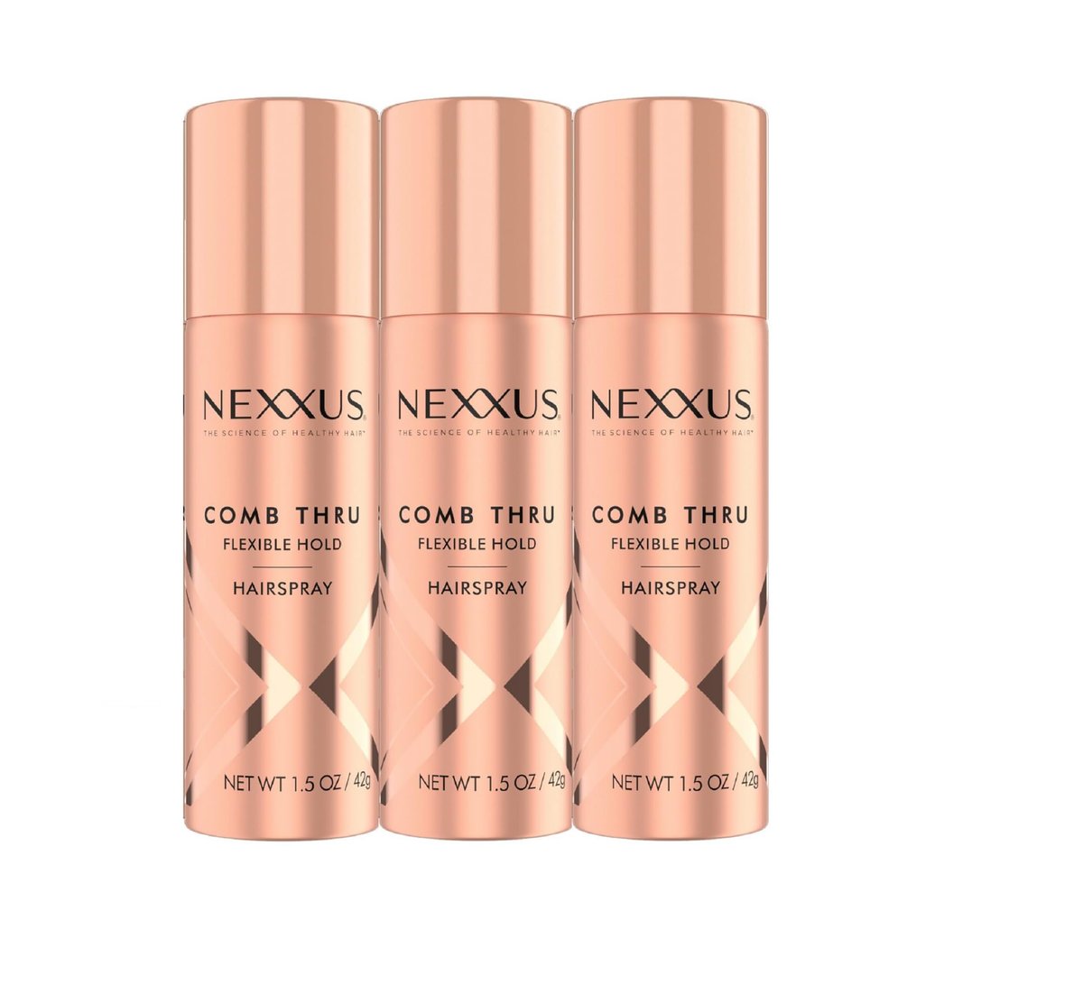 Nexxus Comb Thru Finishing Mist Haarspray, Volumenspray, Haarmist, Leichtes Haarspray 1,5 Unzen (Packung mit 3, Verpackung kann variieren)