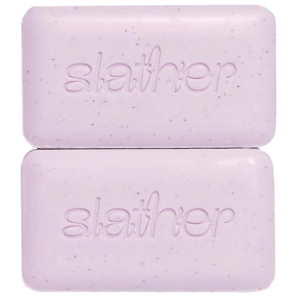 Slather Exfoliating & Smoothing Bar (2er-Pack) – Retinol-Körperbar für KP, trockene & raue Haut – Feuchtigkeitsspendend, glättend, sanftes Peeling – Sicher für empfindliche Haut – Leichter Lavendelduft