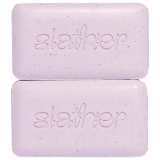 Slather Exfoliating & Smoothing Bar (2er-Pack) – Retinol-Körperbar für KP, trockene & raue Haut – Feuchtigkeitsspendend, glättend, sanftes Peeling – Sicher für empfindliche Haut – Leichter Lavendelduft