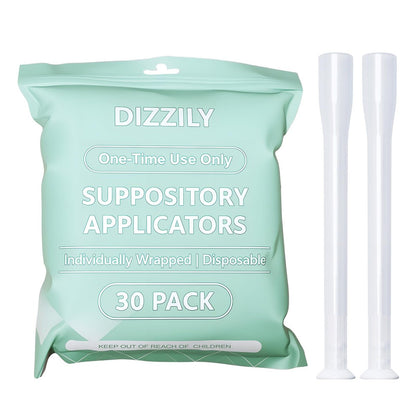 Dizzily 30 Stück Einweg-Applikatoren für Vaginalzäpfchen – einzeln verpackt, hygienisch – passend für die meisten Borsäure-Zäpfchen, Pillen, Tabletten, Kapseln und Damenpflege-Applikatoren