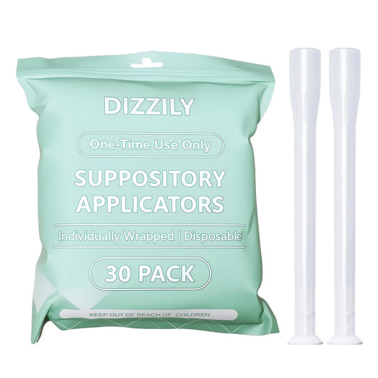 Dizzily 30 Stück Einweg-Applikatoren für Vaginalzäpfchen – einzeln verpackt, hygienisch – passend für die meisten Borsäure-Zäpfchen, Pillen, Tabletten, Kapseln und Damenpflege-Applikatoren