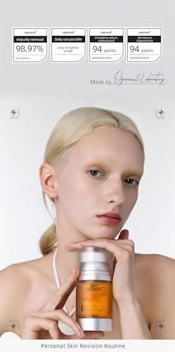 Oganacell DERX Revitalisierender Gesichtsreiniger mit Peptiden & Walnuss-Mikroperlen – Sanftes Peeling-Gel-to-Foam für alle Hauttypen, Klinisch entwickelt in Korea (120 ml/4,05 fl.oz.)