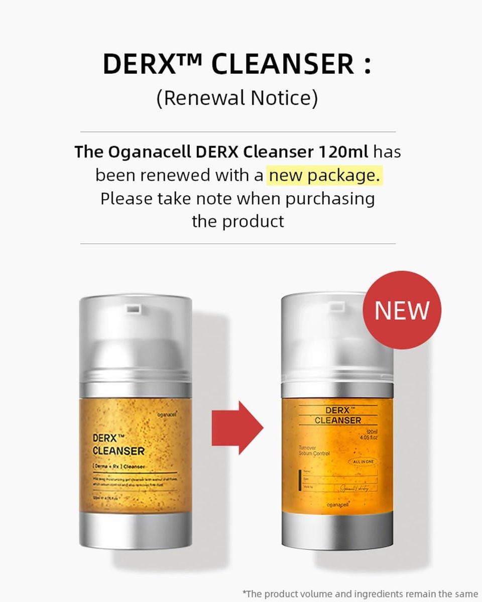 Oganacell DERX Revitalisierender Gesichtsreiniger mit Peptiden & Walnuss-Mikroperlen – Sanftes Peeling-Gel-to-Foam für alle Hauttypen, Klinisch entwickelt in Korea (120 ml/4,05 fl.oz.)