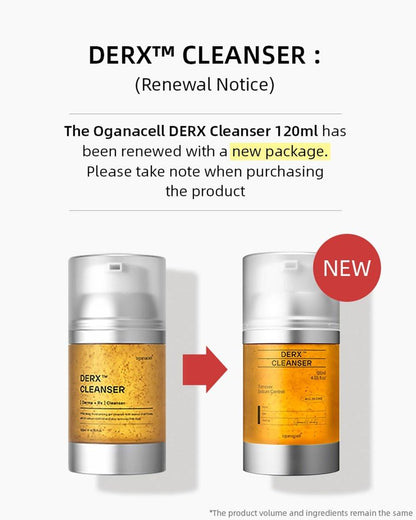 Oganacell DERX Revitalisierender Gesichtsreiniger mit Peptiden & Walnuss-Mikroperlen – Sanftes Peeling-Gel-to-Foam für alle Hauttypen, Klinisch entwickelt in Korea (120 ml/4,05 fl.oz.)