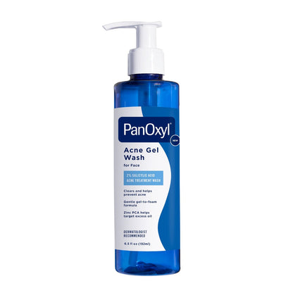 PanOxyl Acne Gel Wash, 2% Salicylsäure, Feuchtigkeitsspendend mit Blau-Alge und Aloe Vera, Mattierend mit Zink PCA, Pflegend mit Grüntee-Extrakt und Betain, mit Allantoin, 6,5 Unzen