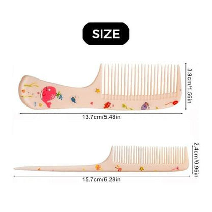 4er-Set Babykamm-Sets, Niedliche Kamm-Sets für Kleinkinder, Mini-Kamm mit Rattenschwanz, Anti-Statik-Kamm für nasses Haar, Geeignet für Kleinkinder (Vier Farben)