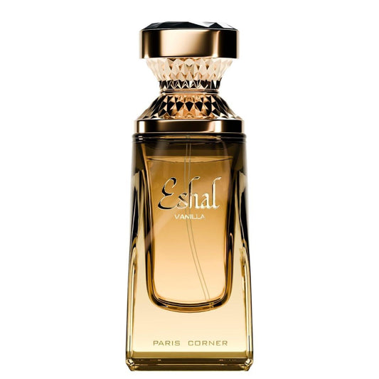 Paris Corner Eshal Vanilla EDP 3,4 Fl Oz – Süßes, warmes, sinnliches und langanhaltendes Parfüm für Frauen mit Zucker-, Vanille- und Moschusnoten