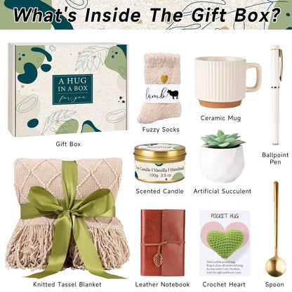 Self Care Geschenke für Frauen – Gute Besserung, Geburtstagsgeschenke, Care-Paket, Umarmungskorb, Geschenk nach Operation, inspirierendes Geschenk für neue Mütter und beste Freundinnen