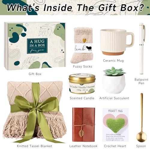 Self Care Geschenke für Frauen – Gute Besserung, Geburtstagsgeschenke, Care-Paket, Umarmungskorb, Geschenk nach Operation, inspirierendes Geschenk für neue Mütter und beste Freundinnen