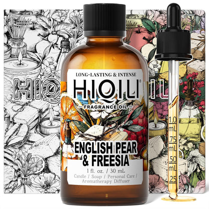 HIQILI Birne & Freesie Duftöl für Parfüm, Kerzen- und Seifenherstellung, süßer Duft für Diffuser, Raumspray - 30 ml