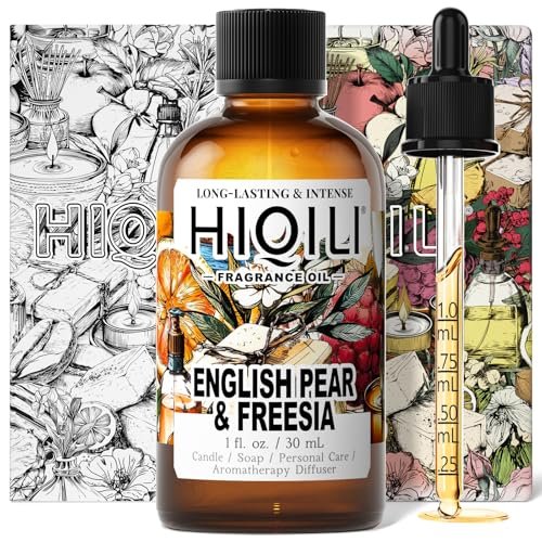 HIQILI Birne & Freesie Duftöl für Parfüm, Kerzen- und Seifenherstellung, süßer Duft für Diffuser, Raumspray - 30 ml
