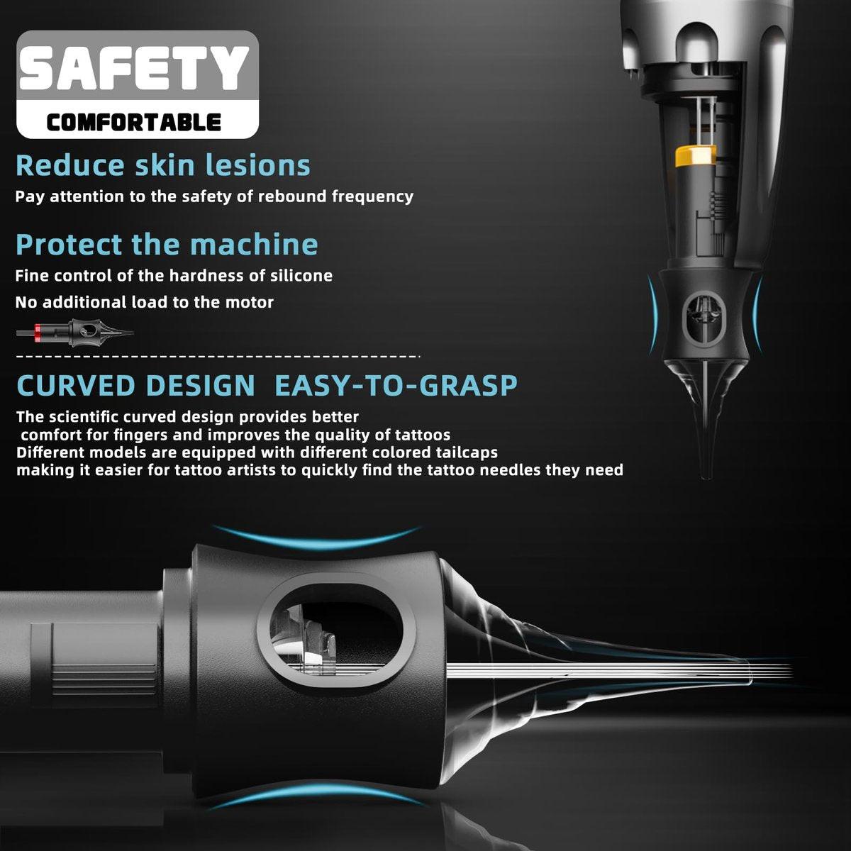 Poseidon Tattoo Gun Kit 7-Stufen-Hublänge Tätowiermaschine Set mit 2x 2300mAh Akku, 20 Tattoo Cartridge Nadeln, 11 Tattoo Farben – Komplettes Tattoo-Pen-Set für Anfänger und Künstler