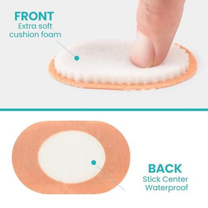 Promifun Foam Bunionenpads zum Tragen mit Schuhen - 27 Stück Ballenzehenkissen - Moleskin schützt die Füße für Damen und Herren - Klebemitte (Mehrfachgrößen)