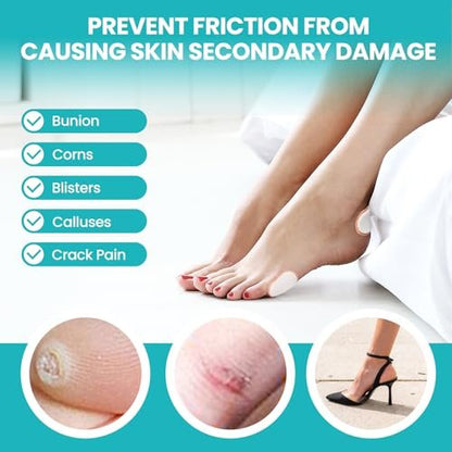 Promifun Foam Bunionenpads zum Tragen mit Schuhen - 27 Stück Ballenzehenkissen - Moleskin schützt die Füße für Damen und Herren - Klebemitte (Mehrfachgrößen)