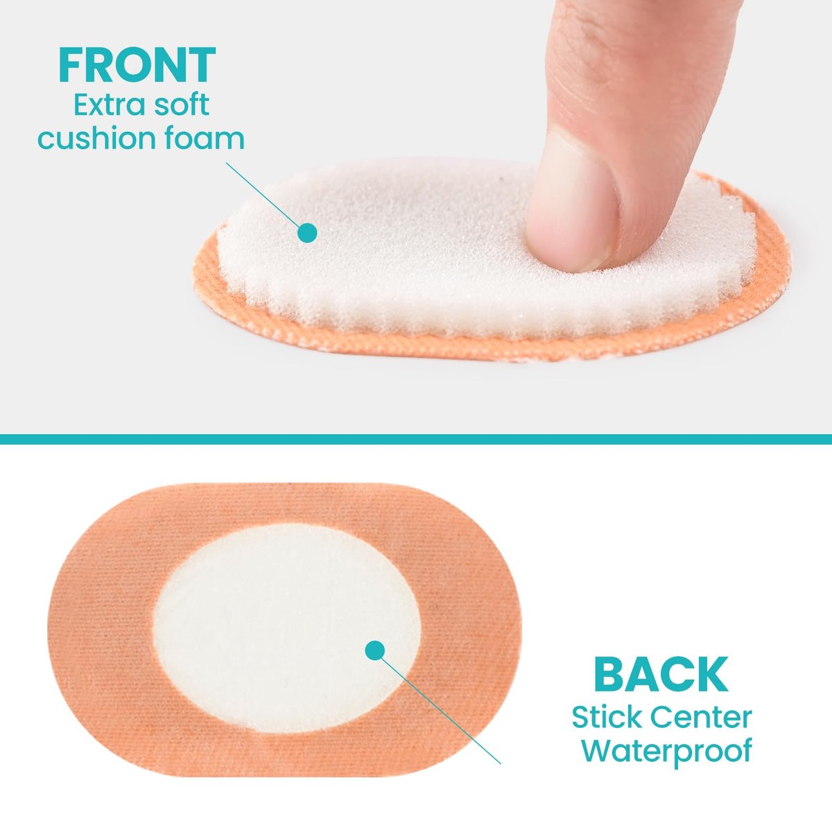 Promifun Foam Bunionenpads zum Tragen mit Schuhen - 27 Stück Ballenzehenkissen - Moleskin schützt die Füße für Damen und Herren - Klebemitte (Mehrfachgrößen)