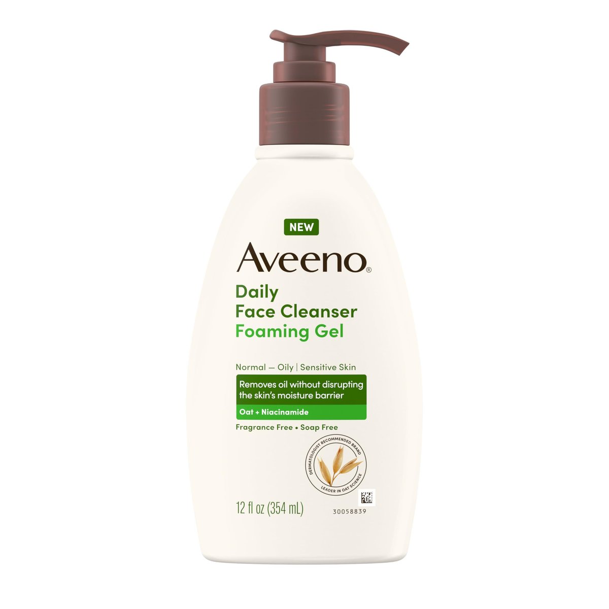 Aveeno Daily Foaming Gel Gesichtsreiniger, Duftfrei, 355 ml