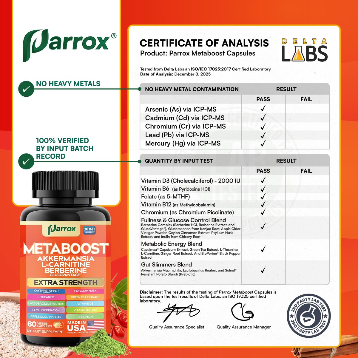 GLP-1 Booster Supplement – 20-in-1 pflanzliche Kapseln mit Akkermansia, L-Carnitin, Berberin (GlucoVantage), Methylfolat, methyliertes B12, Chrom, Capsimax, Flohsamenschalen, Probiotika, Vitamin D3, B6 – 60 Kapseln
