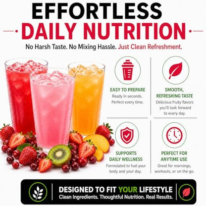 ProtiFit High Protein Fruchtpulver Mix, 15g Protein, Zuckerfrei, Kalorienarm, Ideal Protein kompatibel, 7 Portionen (Variety Pack)