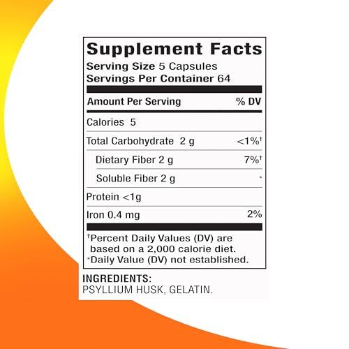 RIGHT REMEDIES 3-in-1 Tägliche Ballaststoffkapseln – Flohsamenschalen 500mg, pflanzliches Nahrungsergänzungsmittel (320 Kapseln) für die Verdauungsgesundheit