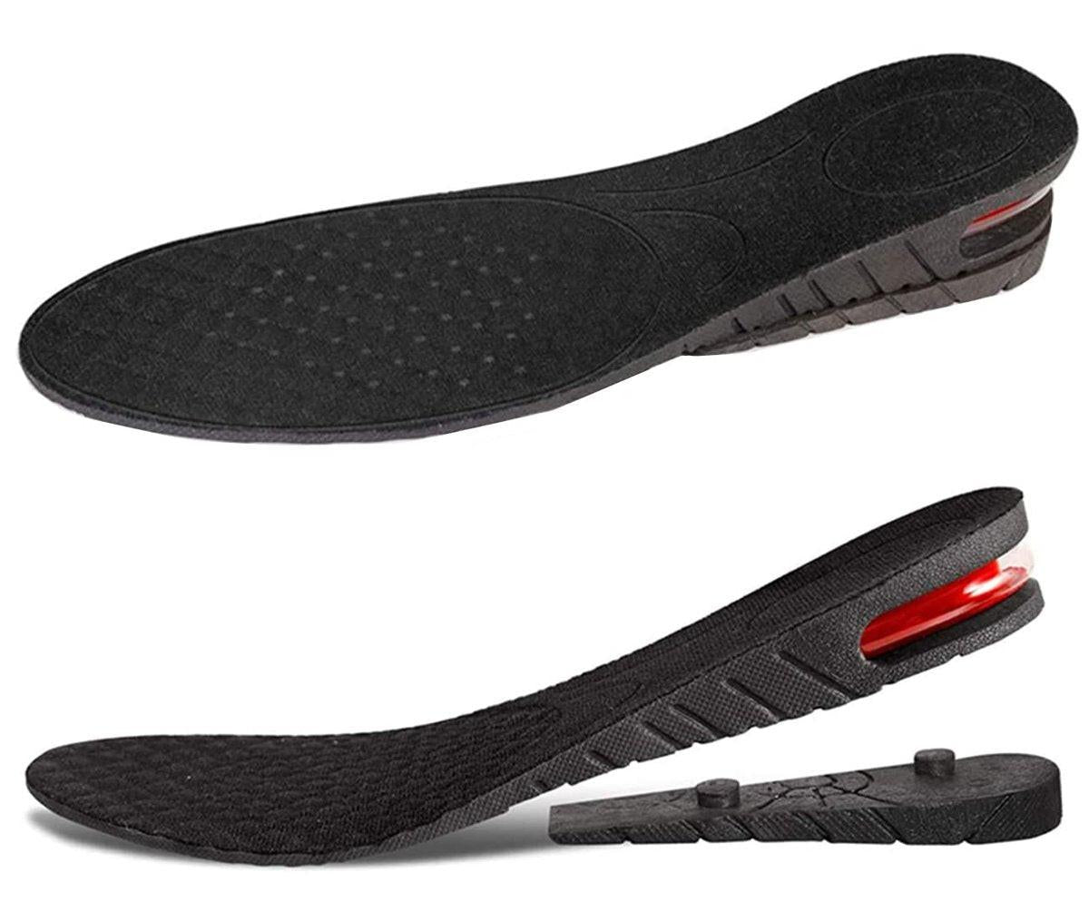 QUORYTH Höhenverstellbare Einlegesohlen 2-Schicht Air-Up Schuhheber 4,5 cm Absatzerhöhung für Herren und Damen