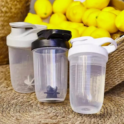 CHNLML Protein Shaker Flasche 400 ml/16 oz mit Shaker-Kugel für Proteinshake, auslaufsicher, BPA-frei, für Fitnessstudio, Training, Saftmixer (Pink/Klar, 16 oz - 400 ml - 1 Flasche)