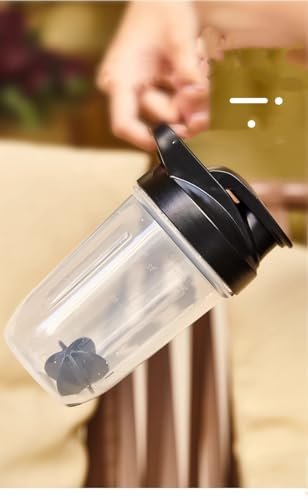 CHNLML Protein Shaker Flasche 400 ml/16 oz mit Shaker-Kugel für Proteinshake, auslaufsicher, BPA-frei, für Fitnessstudio, Training, Saftmixer (Pink/Klar, 16 oz - 400 ml - 1 Flasche)