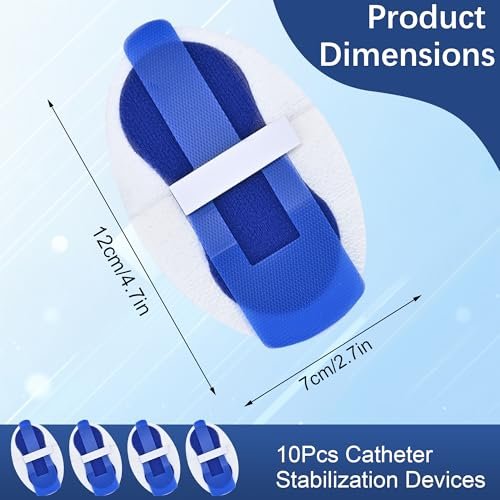 BeHerk Foley-Katheter-Fixierpflaster, selbstklebender Katheterhalter für Urinbeutel, PEG-/Ernährungssondenhalter, 10er-Pack