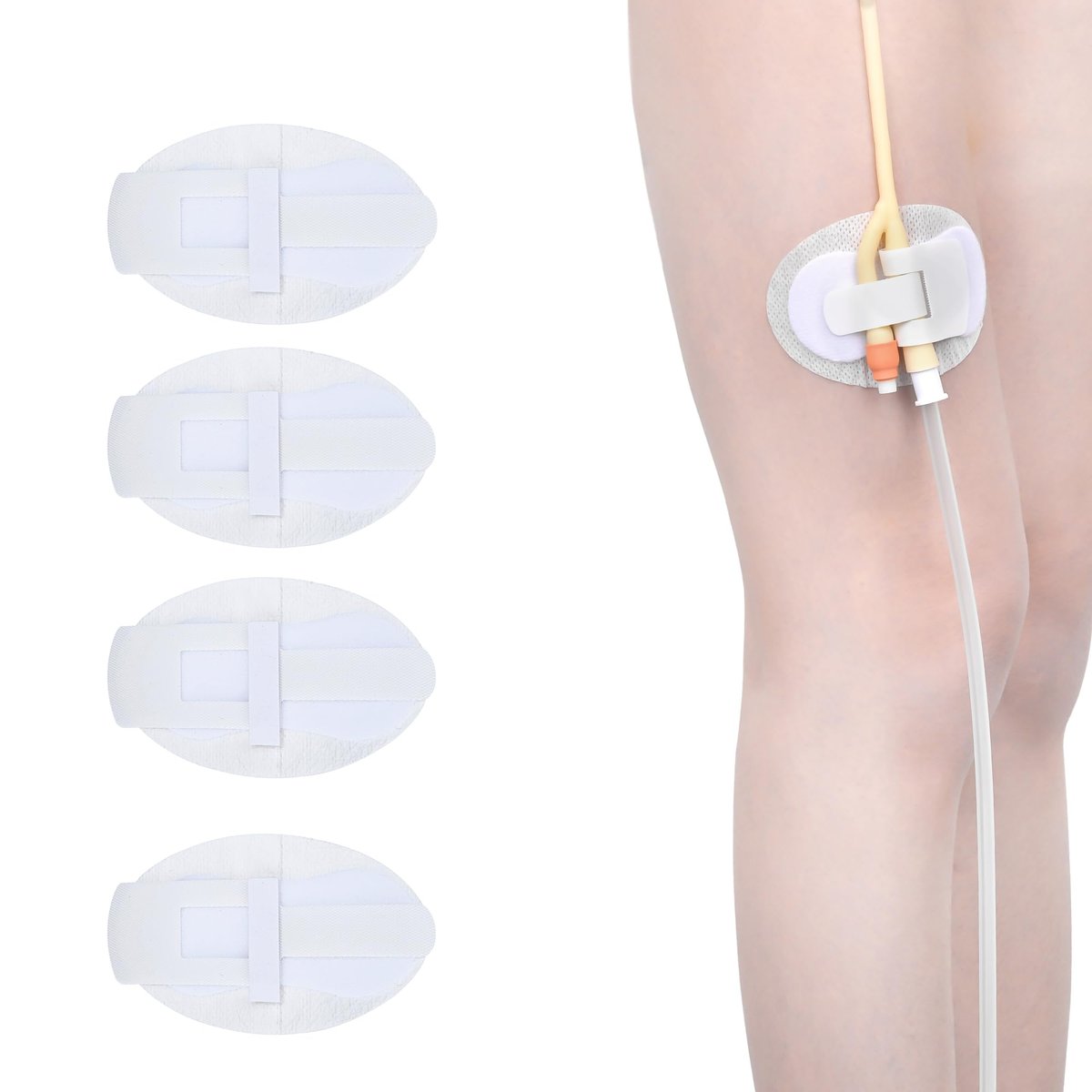 BeHerk Foley-Katheter-Befestigungsvorrichtung, selbstklebender Katheterhalter für Beinbeutel, PEG-/Ernährungssonde-Halter, 10 Stück