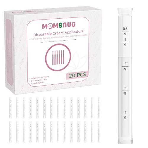 Einweg-Vaginalcreme-Applikator für Frauen, Vaginalgel-Applikator mit Dosierungsmarkierungen, hygienischer Gewinde-Injektor passend für Premarin, Estrace, Preseed und die meisten OTC-Gele und Gleitmittel (20er Pack)