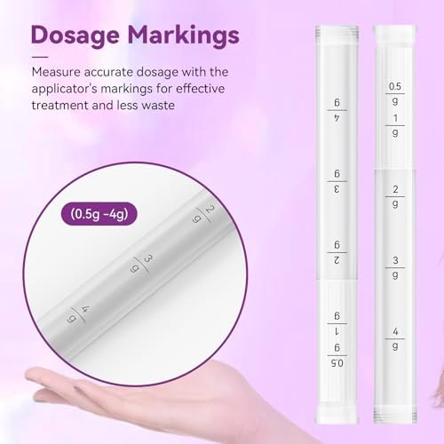 Einweg-Vaginalcreme-Applikator für Frauen, Vaginalgel-Applikator mit Dosierungsmarkierungen, hygienischer Gewinde-Injektor passend für Premarin, Estrace, Preseed und die meisten OTC-Gele und Gleitmittel (20er Pack)