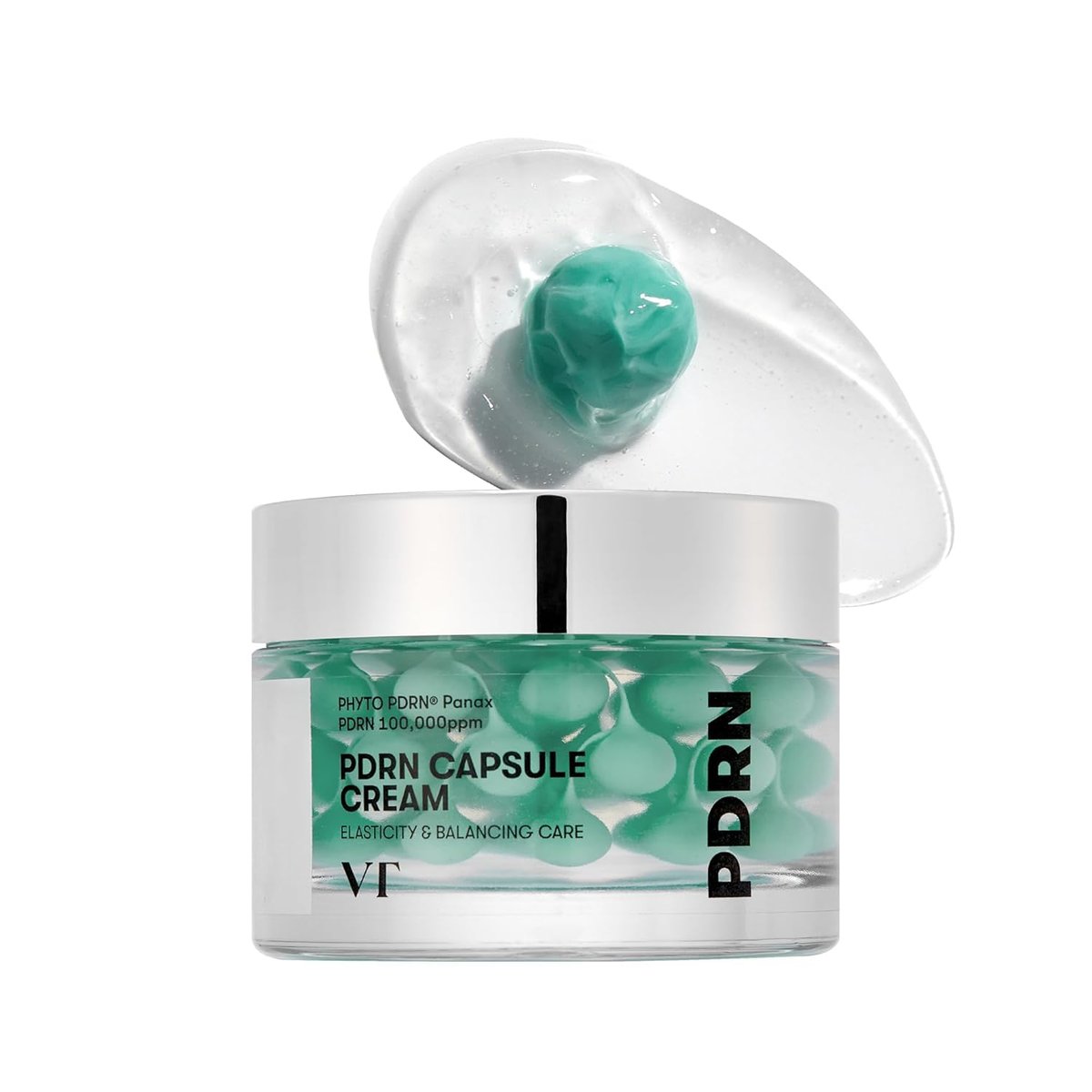 VT COSMETICS PDRN Capsule Cream 100 – Feuchtigkeitsspendende Gesichtscreme mit 100.000 ppm PDRN, Hyaluronsäure, 9 Peptiden – Straffende & polsternde Pflegecreme, Koreanische Hautpflege (1,69 fl. oz.)