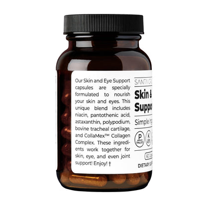 Santa Cruz Paleo Haut- & Augen-Kapseln, Tägliche Formel für Hautbild & Augenpflege, Saubere Inhaltsstoffe, Glutenfrei, Keto & Paleo Freundlich, 60 Kapseln
