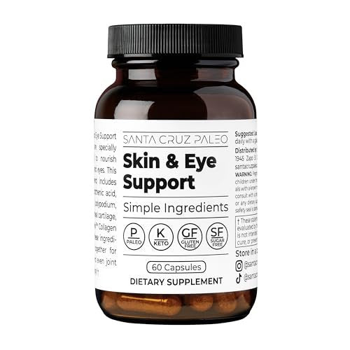 Santa Cruz Paleo Haut- & Augen-Kapseln, Tägliche Formel für Hautbild & Augenpflege, Saubere Inhaltsstoffe, Glutenfrei, Keto & Paleo Freundlich, 60 Kapseln